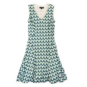 Nine West Y2K Scallop Crochet Dress Womens 10 Lace Trim Knit Cottagecore Easter